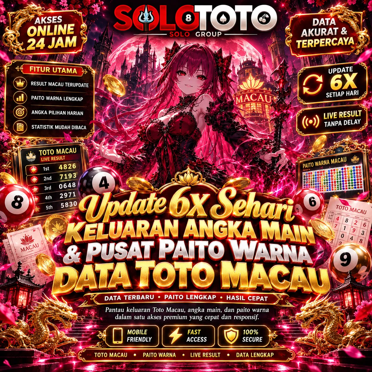 SOLOTOTO ‡ Update 6x Sehari Keluaran Angka Main & Pusat Paito Warna Data Toto Macau